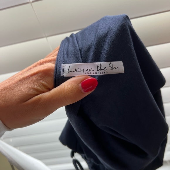 Lucy in the Sky Navy Velour mini dress